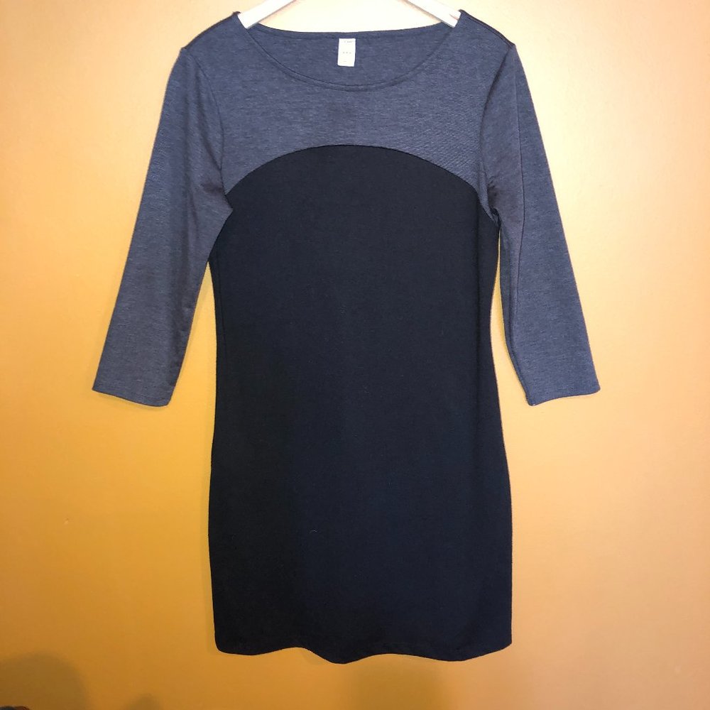 3/4 sleeve Black Gray dress Old Nave